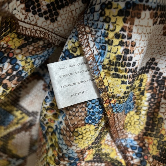 Insight Python Print Button Up Tunic Top Size S - Picture 11 of 11